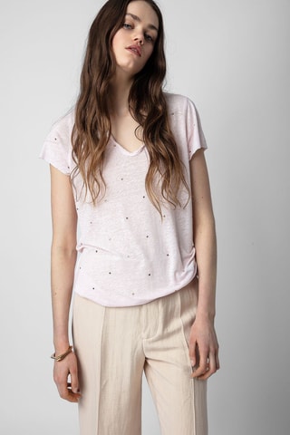 T-shirt en lin - Rose