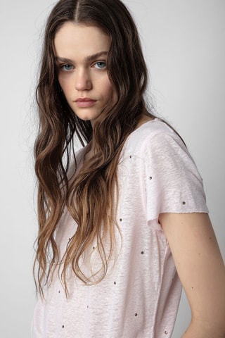 T-shirt en lin - Rose