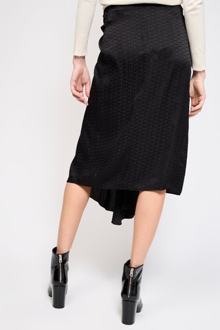 Jupe nouée en soie - Noir