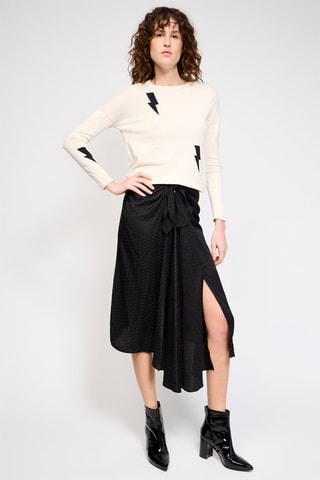 Jupe nouée en soie - Noir