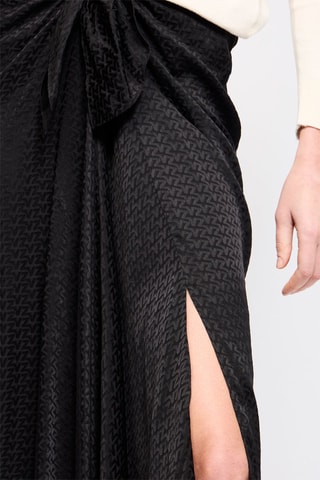 Jupe nouée en soie - Noir