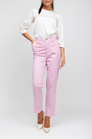 Chino taille haute - Rose