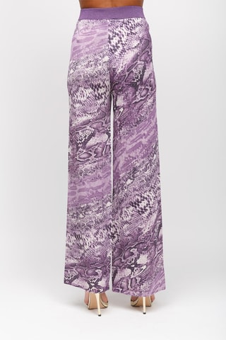 Pantalon palazzo taille haute - Violet