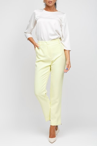 Pantalon taille haute - Jaune