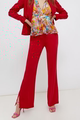 Pantalon droit - Rouge