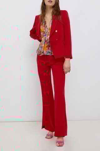 Pantalon droit - Rouge