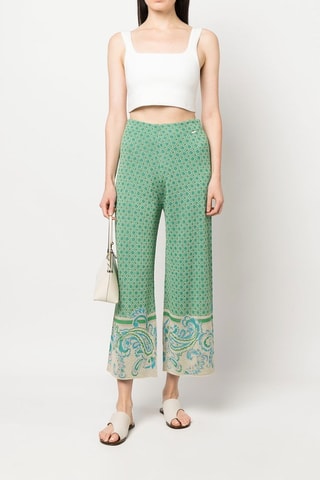 Pantalon taille haute - Vert