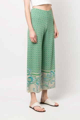 Pantalon taille haute - Vert