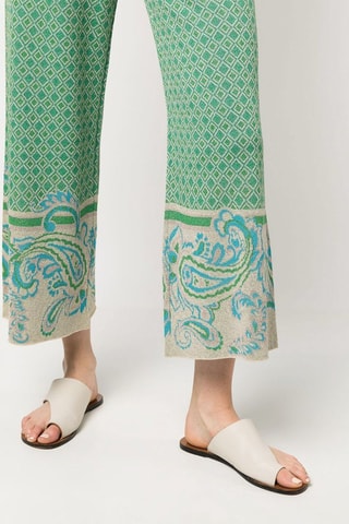 Pantalon taille haute - Vert