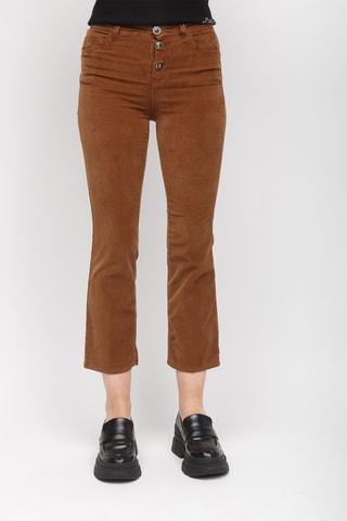 Jean taille haute - Marron