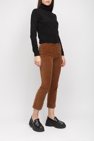 Jean taille haute - Marron