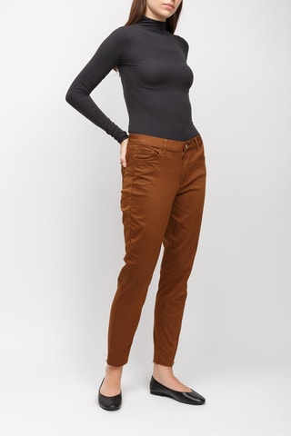 Jean taille haute - Marron