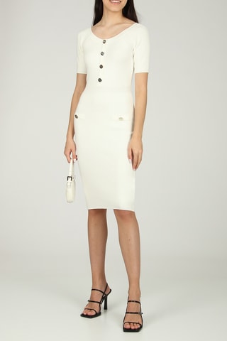 Robe fourreau - Blanc