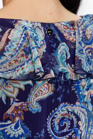 Robe volantée - Bleu