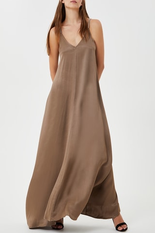 Robe longue sans manches - Marron