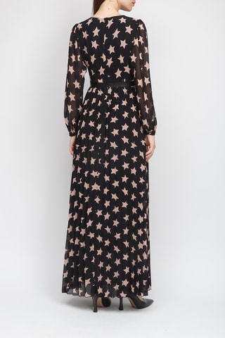 Robe longue plissée - Noir