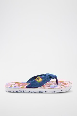 Sandales plateformes en jean Takine - Bleu marine