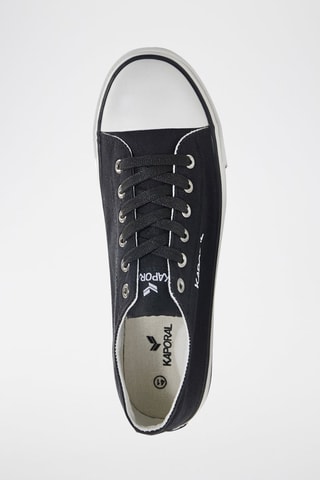 Tennis plateformes en coton biologique Taril - Noir