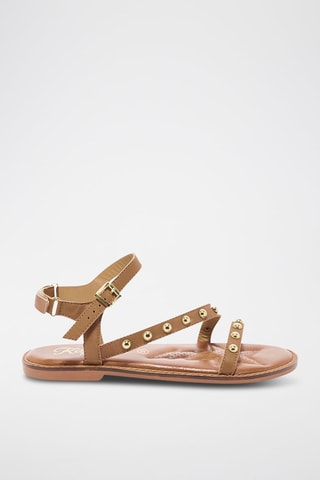 Sandales en cuir de mouton Eloise - Camel