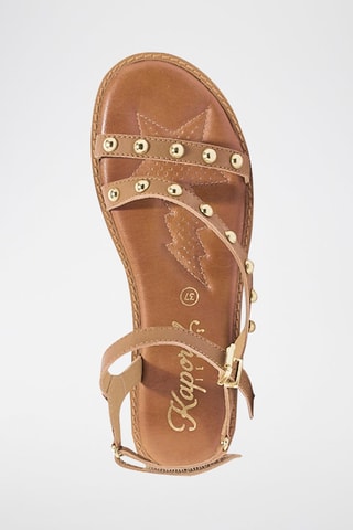 Sandales en cuir de mouton Eloise - Camel