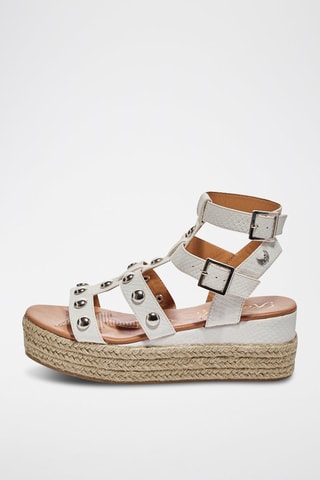 Sandales compensées Smith - Blanc