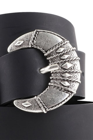 Ceinture en cuir Elvis - Noir