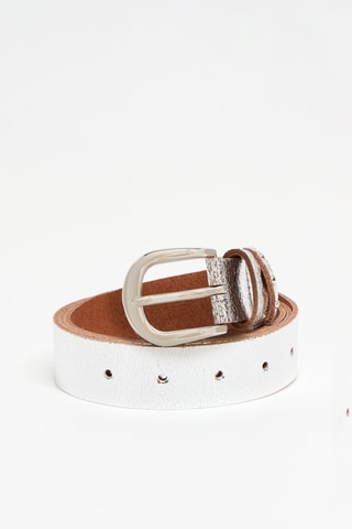 Ceinture en cuir Lucas - Argenté