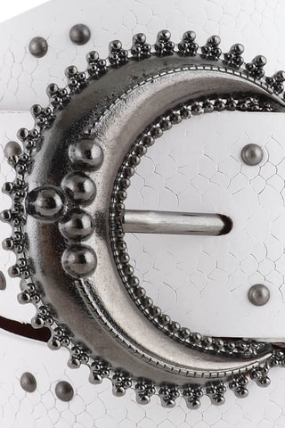 Ceinture en cuir Test - Blanc