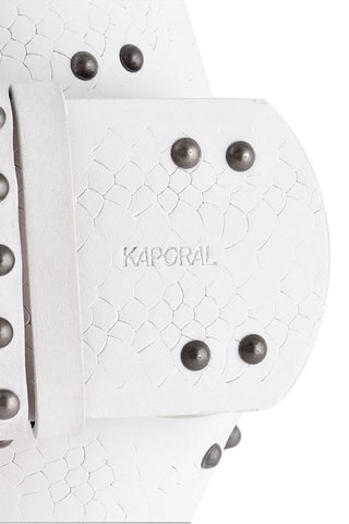 Ceinture en cuir Test - Blanc