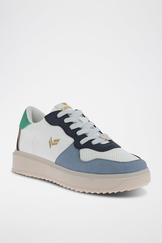 Baskets plateformes Smile - Blanc et bleu