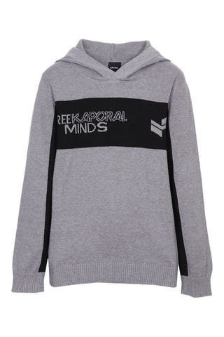 Pull à capuche Mavie - Gris clair chiné