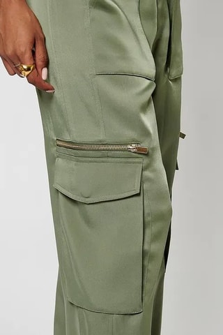 Pantalon cargo satiné Slam - Kaki