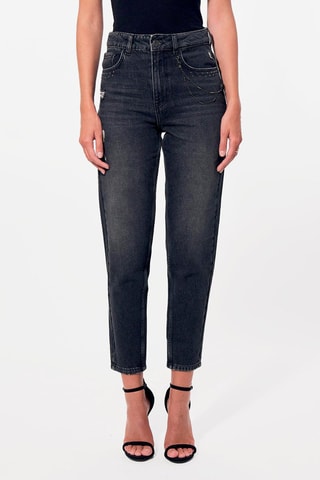 Jeans mom Elisa Blauw