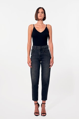 Jeans mom Elisa Blauw