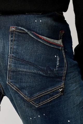 Jean slim délavé Dajo  - Bleu