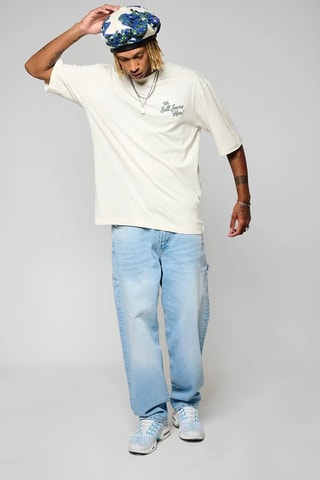 Jean relaxed délavé Aldor - Bleu