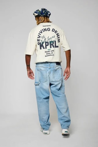 Jean relaxed délavé Aldor - Bleu