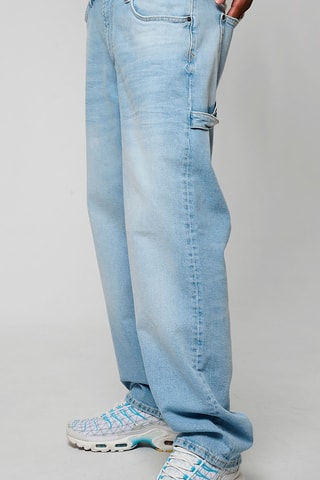 Jean relaxed délavé Aldor - Bleu