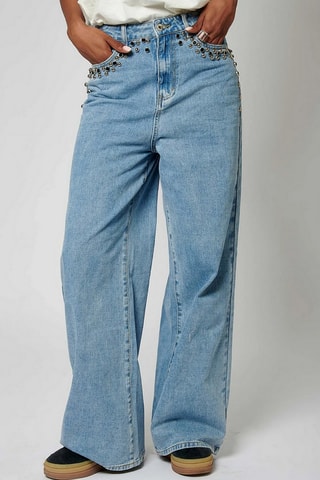 Jean wide legs Song - Bleu délavé