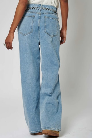 Jean wide legs Song - Bleu délavé