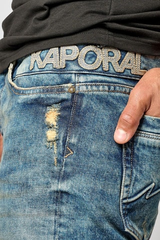 Jean droit délavé Toby  - Bleu