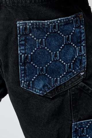 Jean droit Arper - Bleu et noir