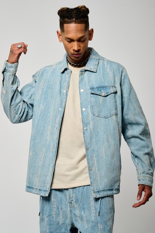 Veste regular Rider - Bleu clair