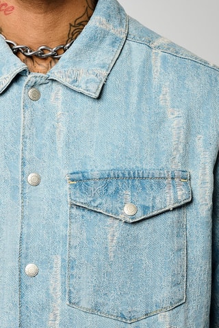 Veste regular Rider - Bleu clair