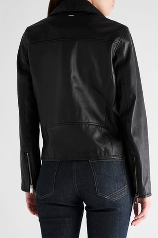 Veste en cuir Sary - Noir