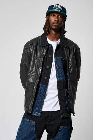 Veste en cuir Beni - Noir