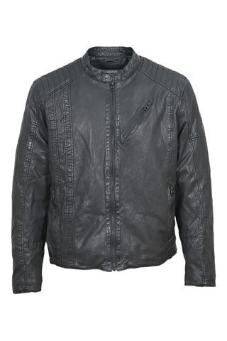 Veste en cuir Beni - Noir