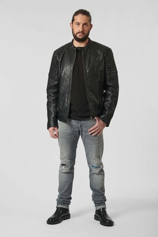 Casaco em couro Benur - Preto