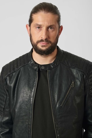 Casaco em couro Benur - Preto