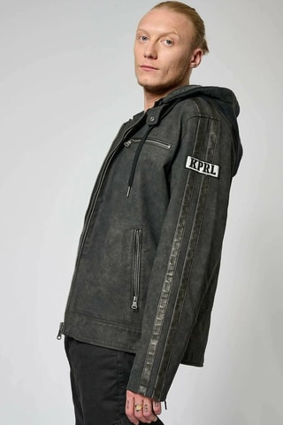 Veste à capuche Brand - Noir